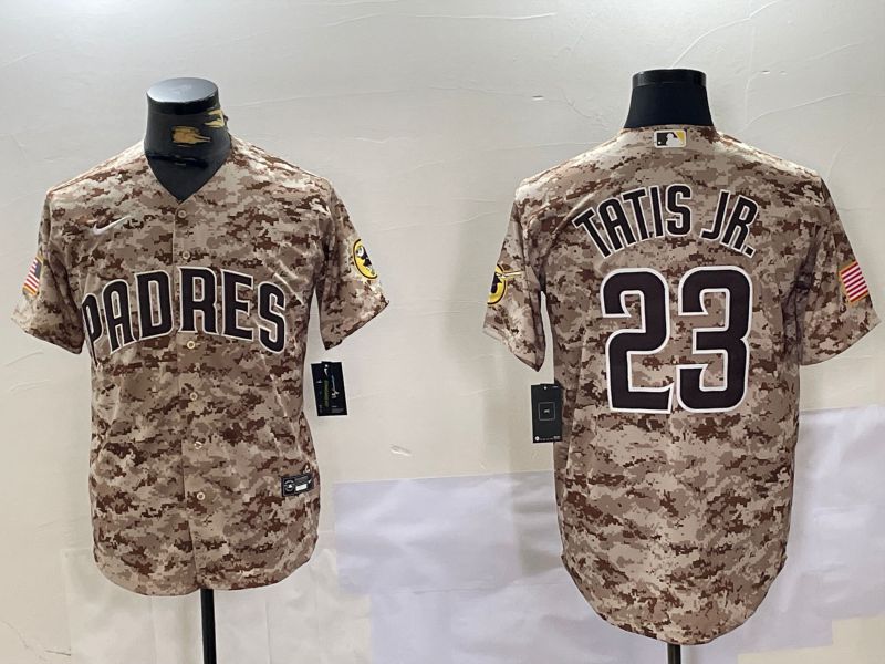 Men San Diego Padres #23 Tatis jr Camo Fashion 2024 Nike MLB Jersey style 1